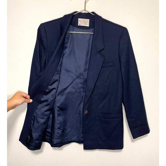 Vintage Pendleton Navy Wool Classic Blazer Jacket with Button Detail size 10 - Picture 7 of 8